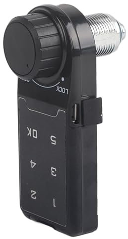 Cerradura de puerta inteligente, cerradura de puerta de entrada, contraseña, cerradura de acceso, gabinete de seguridad, armario codificado digital para oficina en casa(Installation size L=20, black)