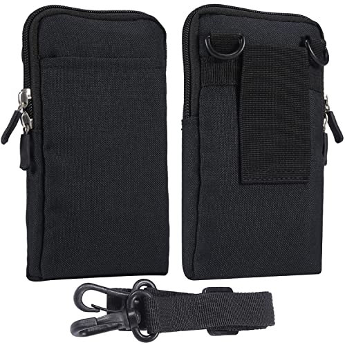 Handy Gürteltasche Herren Klein, Handy Umhängetasche Herren, 6.9 Universal Handytasche mit Gürtelschlaufe Handy Hüfttasche Bauchtasche Brieftasche Schultertasche Handy Beutel Bügel mit Kartenfach