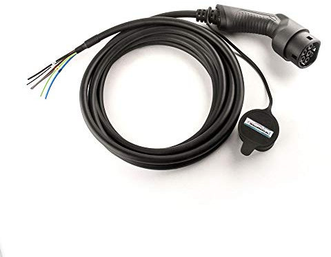 7,5m Ladekabel 3 Phasen 400V 22kW 32A Typ 2 mit freiem Kabelende für Eigenbau Wallbox Ladestation Wallbox24