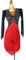 NSHZKQ Kleider Für Latein-Tanzwettbewerbe Quasten Tango Professionelle Tanzkostüme Für Frauen V Ausschnitt Mesh Salsa Trainings Tanz Outfit Cha Cha Tanzkleidung,Black red,XL