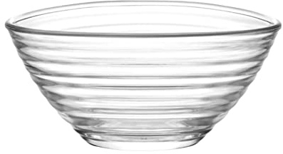 LAV 1x Clear 11cm Derin Glass Serving Bowl - Small Kitchen Pasta Salad Fruit Party Platter Food Dip Snack Dishes Set