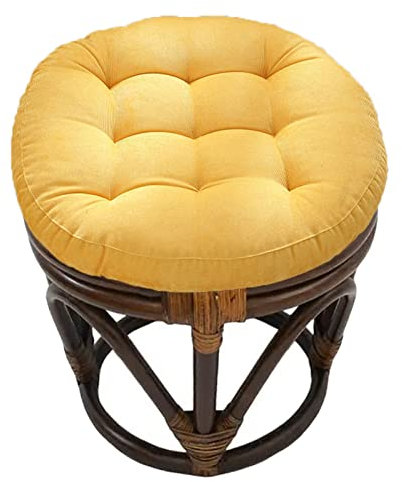 Amsg Futon Sitzkissen Rund Tatami-Kissen Stuhlkissen Gemütliche Gesteppte Kissen Atmungsaktiv Sitzkissen,H,42cm (17.71 inches)