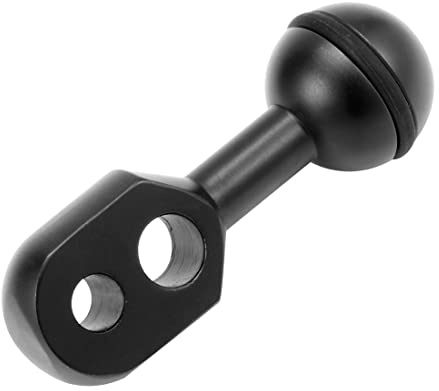 FEICHAO 2,5 cm Kugelkopf auf YS-Kopf Clip Arm Tauchclip Adapter kompatibel mit GoPro Sportkamera