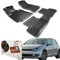 Trimak Passgenau 3D Fussmatten Auto Kompatibel mit Volkswagen Golf 6 2008-2012 Auto Zubehör 1. und 2. Reihe Gummimatten Autos TPE Allwetter Geruchlos rutschfest Vorne und Hinten Schwartz