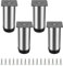 Youery 4 Stück 50 x 100 mm Verstellbare Möbelfüße,Edelstahl Möbelfuß,Tischbeine Möbelbeine,Sockelfüße Tischfuß Couchfüße Bettfüße,Einstellbare Höhe 0-15 mm,belastbar bis 160 Kg (mit Schrauben)