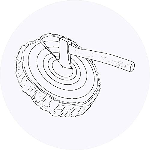 24 x 40mm Round 'Axe Throwing Target' Stickers (SK00054580)