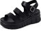 QUEEN HELENA Sandali Sportivi Platform con Fibbia Plateau Doppia Fascia Donna X28-212 (Nero, Sistema Taglie Calzature EU, Adulto, Donna, Numero, Media, 36)