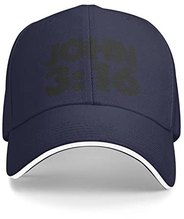 IUBBKI Hut John 3:16 Jesus Believer Baseball Cap Männer Cowboy Hut Frauen Trucker Hut Golf Dad Cap Angeln Hut Schwarz