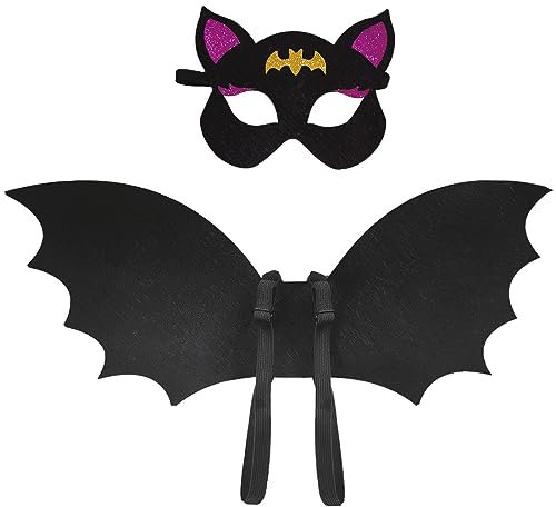 Costume Chauve Souris Enfant,Deguisement Halloween Bébé, Masque de Chauve-souris, Ailes Noires,Deguisement Diable, Deguisement Chauve Souris pour Enfants de 0 à 5 ans