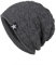 Slouchy Strickmütze für Herren/Damen Winter Warm Verdicken Fleece Beanie Hut Täglich Outdoor Winddicht Dehnbar Skull Cap, GRAU, Einheitsgröße