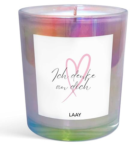 Laay Ich denke an dich Duftkerze im Glas, handgemachte Geschenkidee für die besondere Person in deinem Leben (Orange)