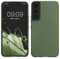 kwmobile Case kompatibel mit Samsung Galaxy S22 Hülle - Schutzhülle aus Silikon metallisch schimmernd - Handyhülle Metallic Tannengrün