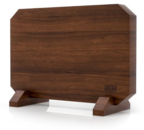 HOSHANHO Bloc à Couteaux Magnétique, Double Face Porte Couteaux de Cuisine Aimanté, 35,6 x 25,4 cm Bloc Couteau de Cuisine en Bois D'Acacia avec Aimant Puissant