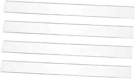 2 Pairs Rolling Dough Balance Ruler Rolling Guide Stick Rolling Pin Roller Pin Guide Biscuit Baking Ruler Measuring Dough Strip Dough Guide Sticks Dough Ruler Pastry Noodle Acrylic