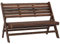 Outsunny Gartenbank, 2-Sitzer Sitzbank, Holzbank mit Rückenlehne, Parkbank, bis 250 kg belastbar, für Garten, Balkon, Verkohlt, 122 x 63 x 83 cm
