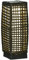 Outsunny Linterna de Jardín de Ratán Sintético Luces Solares Exterior con Luces LED Encendido/Apagado Automático para Terraza Balcón Patio 17x17x46 cm Gris