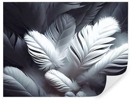 Tapeko Papier Peint 3D Panoramique 360x250 cm style Plumes 3d Papier Peint intissé pour Chambre Salon Personnalisé Décoration Murale u73689