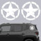 Longivia® 2 Stück Sterne Militär Aufkleber (Größen 25 cm, 20 cm, 15 cm, 10 cm) 4x4 Off Road Sticker USA Army Oldschool - für Motorrad Auto Motorhaube Renegade (10cm Weiß) autoaufkleber