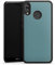 Holz Case kompatibel mit Huawei P20 Lite Walnuss Handyhülle Echtholz Hülle Art Blau einfarbig