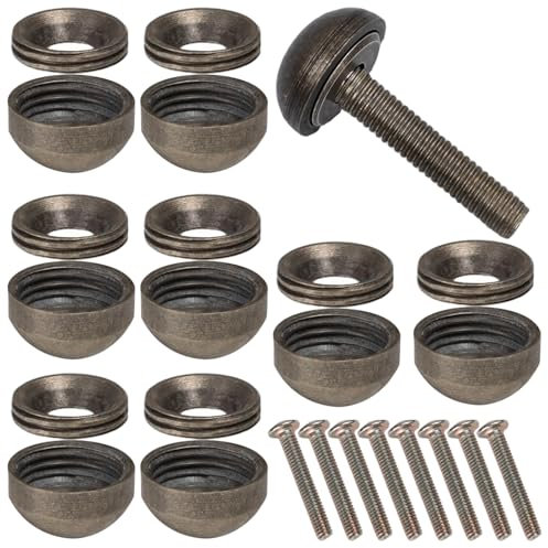 Cache Vis Laiton, Lot de 8 Vis Laiton, 15mm Vis Bois, Cache Vis, Visse, Vis de Miroir, Convient Pour la Fixation de Meubles, Divers Clous Publicitaires Et Clous de Peinture Décorative