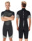 Lansru Shorty Neoprenanzug für Männer - 2 mm verbessertes CR-Neopren | UV-Schutz | Ideal für kaltes Wasser Schwimmen | Rückenreißverschluss für Surfen, Schnorcheln, Tauchen, Schwimmen