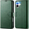 TUCCH PU Leather Case for iPhone 16 Plus (6.7) 2024, Magnetic Protective Wallet Foldable Stand Cover with[RFID Blocking][Card Slot]Kickstand[Shockproof TPU]Compatible with iPhone 16 Plus, Evergreen