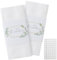 ZOCONE 100 Stück Deko für Zeremonie Hochzeit Freudentränen Taschentücher Banderole, Eukalyptus Design Hochzeit Taschentuch Banderolen als Deko für Gäste-Taschentücher Hochzeits Deko für Zeremonie (B)