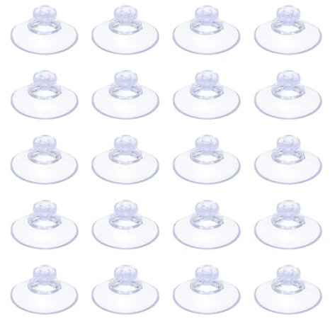 PATIKIL Saugnäpfe 20mm/0,8 Zoll, 50er Pack PVC Saugnapf-Pads ohne Haken für die Organisation und Dekoration von Gegenständen in Haus, Küche und Bad, Transparent