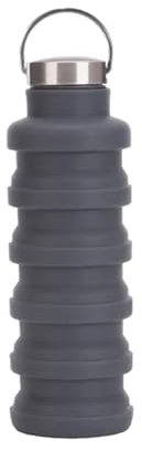 ZGXNYI 5 Pezzi Borraccia Pieghevole Riutilizzabile in Silicone Pieghevole Bottiglie Portatile Tazza da Escursionismo for Escursioni all'aperto in Montagna Tazza da Escursionismo Pieghevole(Gray)