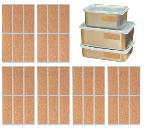 Kork Abnehmbare Etikettenaufkleber, wasserdichte abnehmbare Kreidetafel-Etiketten Aufkleber Blanko-Holzaufkleber, Blanko-Holzaufkleber, Einmachglas-Etiketten für Lebensmittelbehälter,