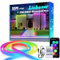 Lichaser 10M RGB+IC Flexible Neon LED Strip Outdoor, Bluetooth Aussenbereich IP68 Neon LED Streifen Sync mit Musik, 24V DIY LED Lichtband Außen Wasserdicht für Terrasse, Gartenbeleuchtung