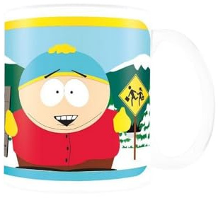 Pyramid International South Park Cartman Kaffeebecher, Keramik, langlebig, lustig, mikrowellen- und spülmaschinenfest, 325 ml, ideal für Fans von Eric Cartman, Weiß