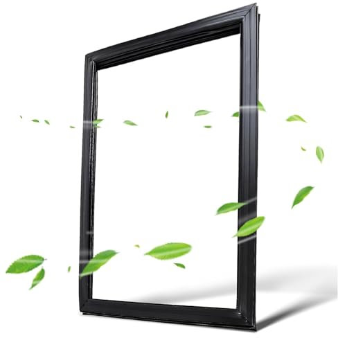 AWFOM Universal Kühlschrank Dichtung für Kühlschränke Gefrierschrank Kühlschrankdichtung Magnetisch Türdichtung Dichtung Gummidichtung,Black/Gray