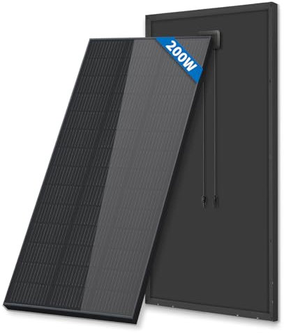 Firefly Energy Panel solar monocristalino de 200 W, módulo solar de alta eficiencia para caravanas, barcos, remolques, campistas, sistemas marinos y fuera de la red