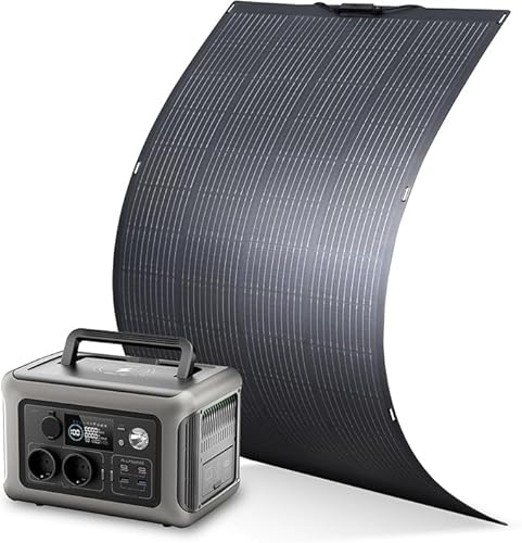 ALLPOWERS Generador solar R600 299WH 600 W con paneles solares SF200 200W | baterías LiFePO4, 2 salidas de CA de 600W con paneles solares de 200W, emergencia para viajes, camping, RV
