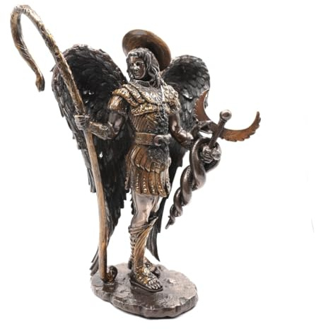 RUSTIX Saint Raphael Statue - Heiliger Raphael, der Erzengel in Heiler-Pose, 30,5 cm, religiöse Skulptur mit exquisiten Details, perfekt für Heimdekoration, katholische Geschenke und spirituelle