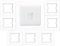 8Pcs Light Switch Cover Plates, Socket Surround, Light Switch Surround Electrical Plug Socket Wall Cover Decorate, Electrical Plug Socket Wall Protector Electrical Plug Socket Wall Cover (White)