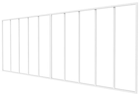 Vente-unique-Atelier-Glaswand - 240 x 105 cm - thermolackiertes Aluminium - Weiß - Bayview
