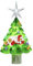 Luci notturne per adulti, a forma di albero di Natale, albero di Natale, con spina in ceramica, stile vintage, per dormire, con interruttore on/off, presa per camera da letto (rosso, 12 cm)