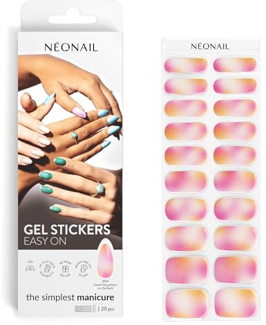 NÉONAIL Nagelfolie UV Härtend - Gel Stickers Easy On - UV Gel Strips - Fingernägel zum Aufkleben - Nagelsticker - Nagellackstreifen - Nagelaufkleber - Aufkleber Nägel - M14