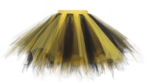 Jupe plate pour Noël, danse, fête, patchwork, jupe en tulle, jupe de vacances, costume de fête, tutu, jupes de ballet, porte-monnaie pour homme, jaune, XL