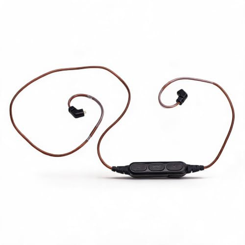 Annadue Headphone Bluetooth Adapter, 2 Pin 0.78mm Cable with Microphone, BT 5.3 Low Latency, 8 Hour Playback, Compatible with QDC TRN CCA and More IEMs