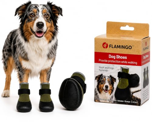 hundeschuhe - Magna - 2 Stück - grün - XL - 6,4x6,1x12,5 cm - Polyester - weiche Sohle - rutschfest - reflektierend