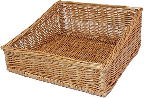 großer Brotkorb aus Weide in 3 Größen, Regalkorb, Buffetkorb, Auslagekorb, Lagerkorb, Weidenkorb, Aufbewahrungskorb (50x50 cm)