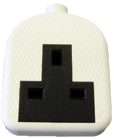 Lyvia Electrical 9432W 1 Gang 13A Trailing Socket (rubber, white)