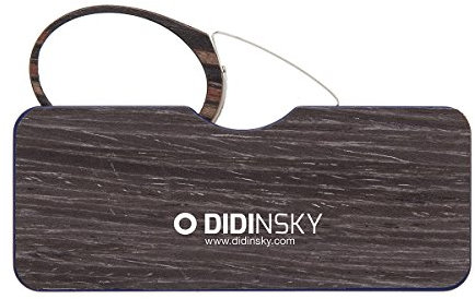 DIDINSKY Lesebrille für Damen und Herren Transparent. Kompakte leichte randlose brillen. Brillengestelle für damen und herren. Lesehilfe Retro. Dunkles Holz +2.5 - ORSAY WOOD