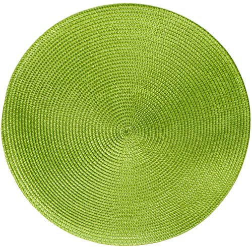 Marrakesh Place Mats in Various Sizes and Colours - Set of 4, Kiwi, Ø 38 cm