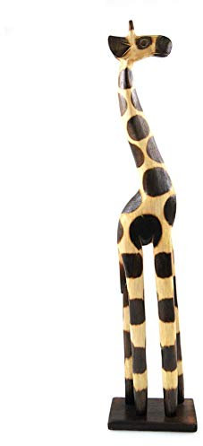 Artisanal Statue Giraffe, 60 cm, aus Holz, Dekoration für afrikanisches Haus.