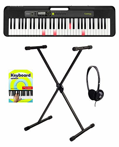 Casio Clavier débutant 61 touches avec clavier X-Keyboard, tête et clavier Noir