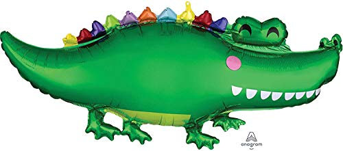 Amscan 4122301 International Happy Gator SuperShape Folienballons 106 cm x 48 cm (B x H)